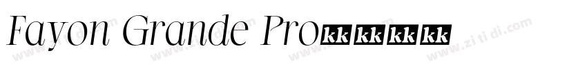 Fayon Grande Pro字体转换